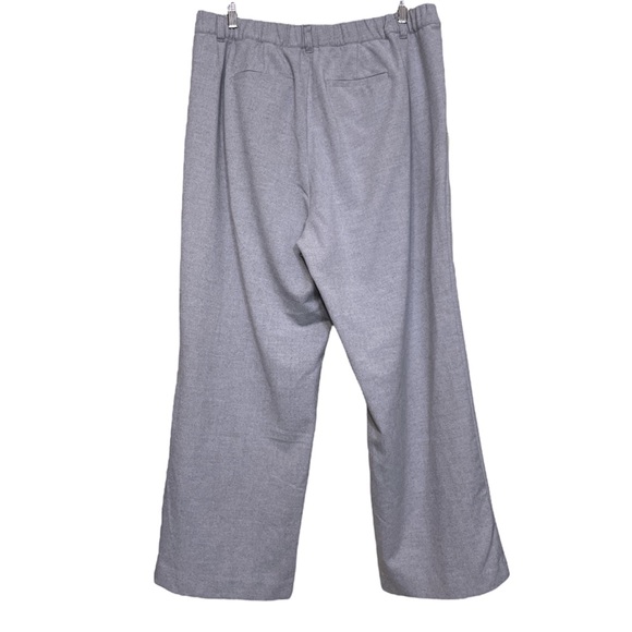 Torrid Studio Wide Leg Brushed Twill High Rise Pant Welt Pockets Grey Plus 14 S - Picture 4 of 13